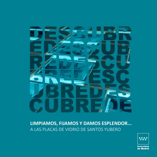 'Limpiamos, fijamos y damos esplendor... a las placas de vidrio de Santos Yubero'