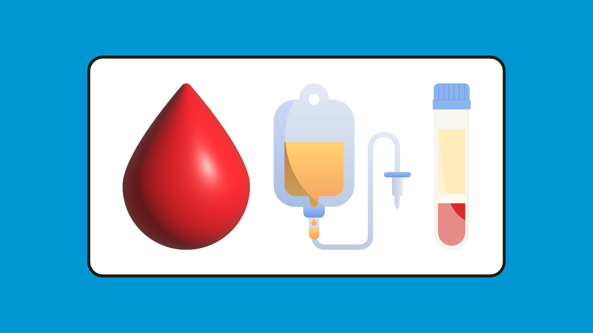 Iconos de gota de sangre y de plasma